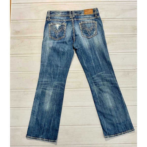 Vigoss Fit Boot Cut Faded Jeans - Picture 8 of 9